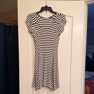 Striped Black and White Women's Dress